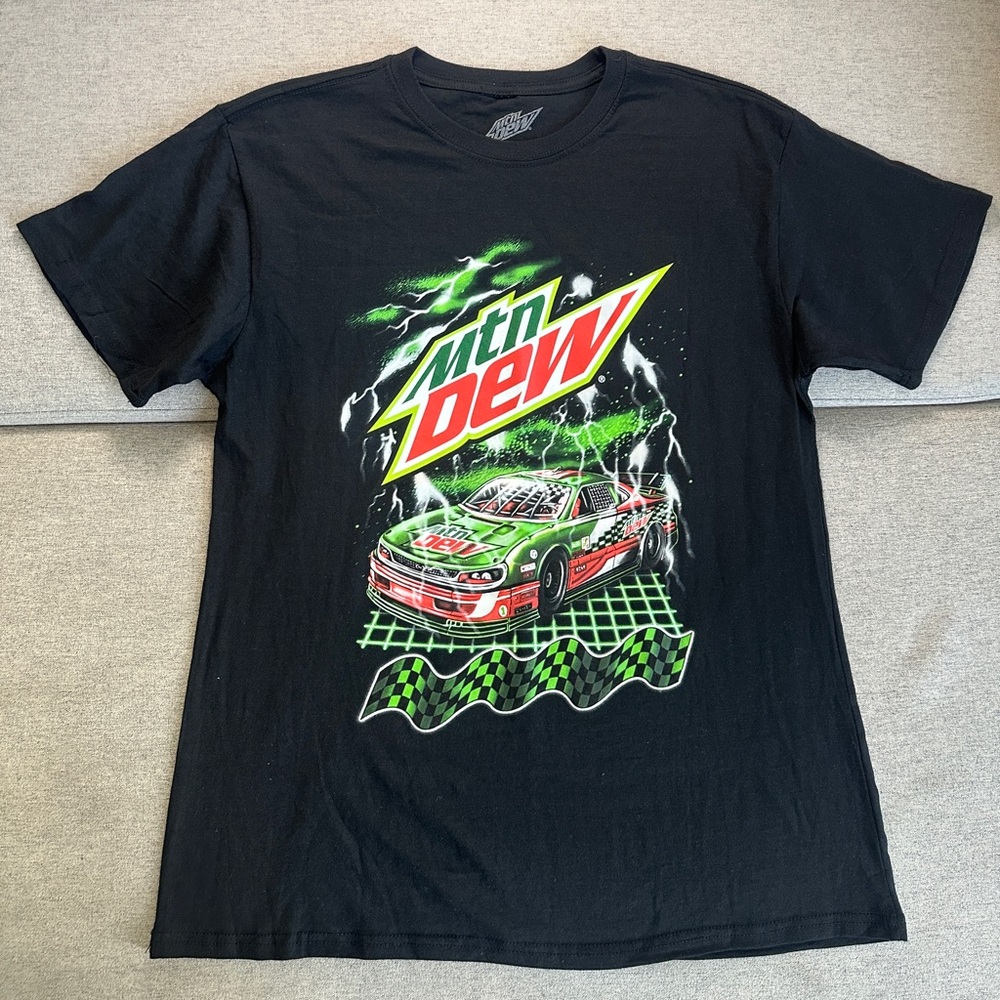Mountain Dew NASCAR Racing T-Shirt Men's Size XXL Black NWOT
